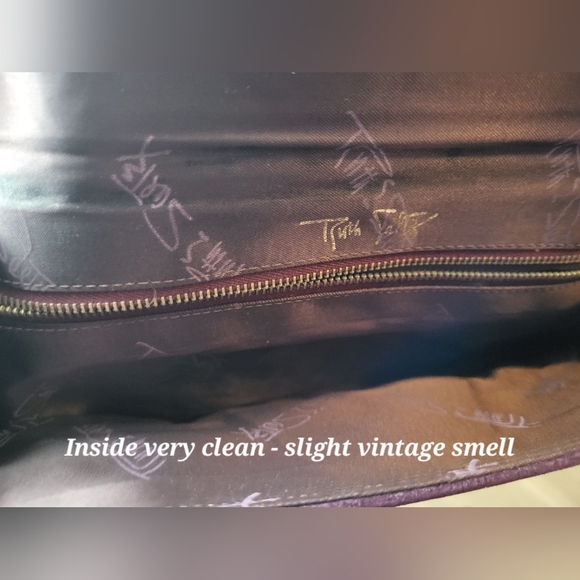 RUTH SALTZ Clutch Purple Suede Vintage 80s Rare - Picture 6 of 12